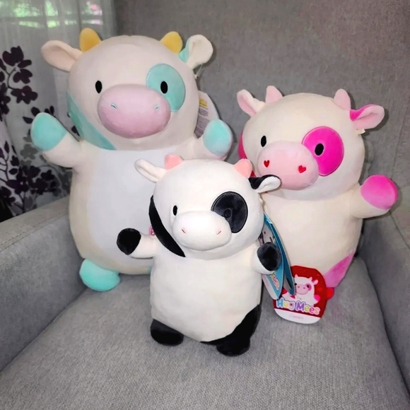 BNWT~ 10 " Connor, 12" Caedyn & 14" Belana Hugmee Squishmallow Cows 🐄 Bundle - Picture 3 of 10